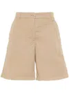 Tommy Hilfiger Logo-embroidered Bermuda Shorts In Beige