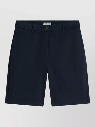 Tommy Hilfiger Chino Shorts Belt Loops Back Pockets In Blue