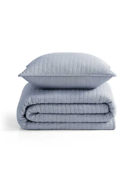 Tommy Hilfiger Christopher Texture Quilt & Shams Set In Blue