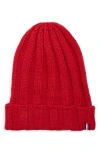 Tommy Hilfiger Chunky Ribbed Knit Cuff Beanie In Red