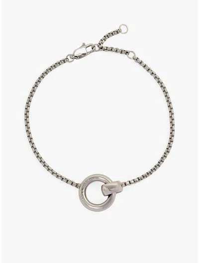 Tommy Hilfiger Circle Logo Bracelet In Silver