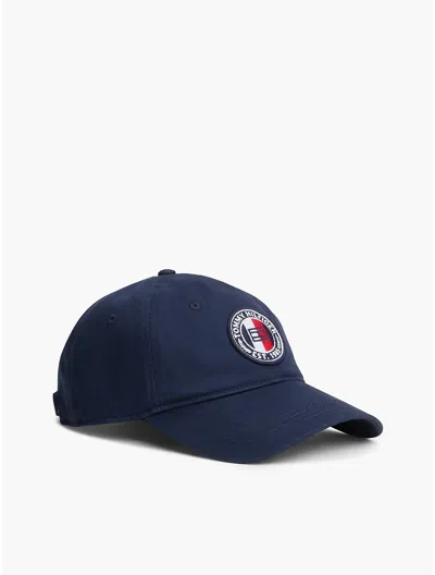 Tommy Hilfiger Circle Logo Patch Baseball Cap In Blue