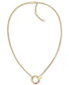 Tommy Hilfiger Circle Pendant Necklace, 16" + 2" Extender In Gold