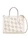 Tommy Hilfiger City Th Cut-out Pattern Tote Bag In Neutral