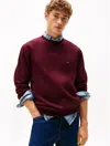 Tommy Hilfiger Classic Crewneck Sweater In Burgundy