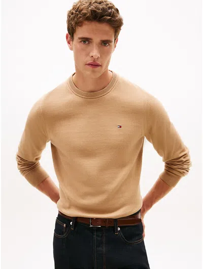 Tommy Hilfiger Classic Crewneck Sweater In Brown