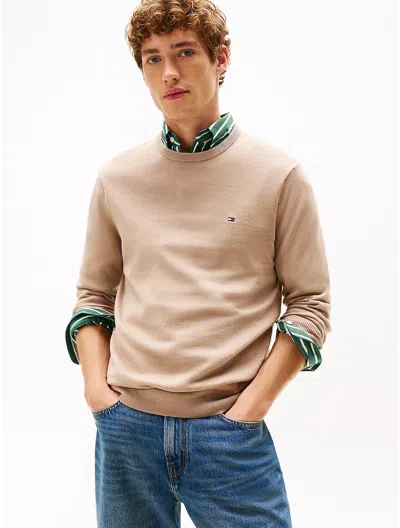 Tommy Hilfiger Classic Crewneck Sweater In Brown