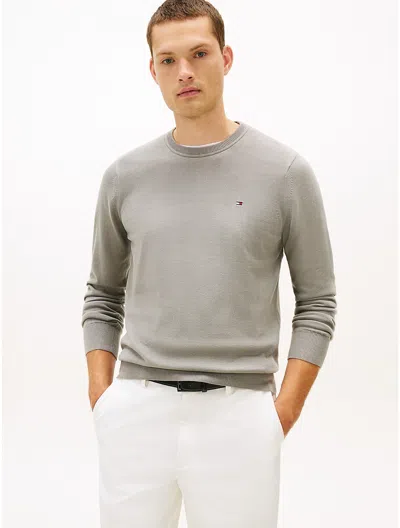 Tommy Hilfiger Classic Crewneck Sweater In Gray
