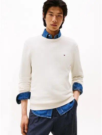 Tommy Hilfiger Classic Crewneck Sweater In White