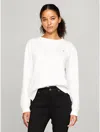 Tommy Hilfiger Classic Crewneck Sweatshirt In Optic White