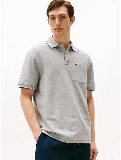 Tommy Hilfiger Classic Fit Pocket Polo In Gray
