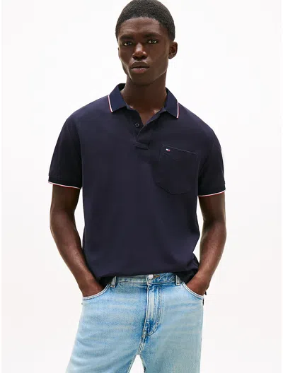 Tommy Hilfiger Classic Fit Pocket Polo In Blue
