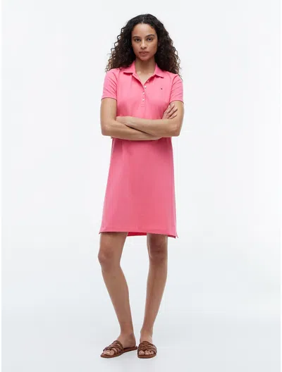 Tommy Hilfiger Classic Fit Stretch Cotton Polo Dress In Pink