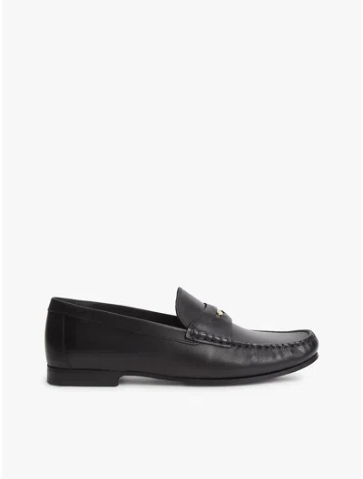 Tommy Hilfiger Classic Leather Penny Loafer In Black