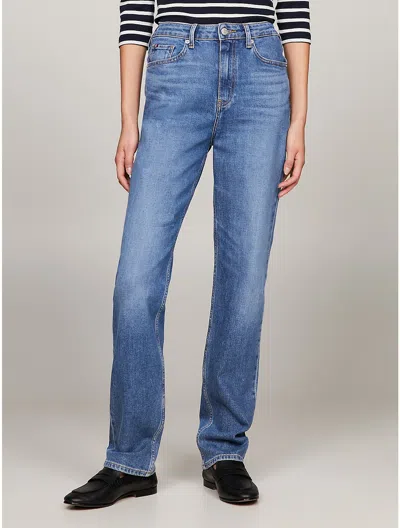 Tommy Hilfiger Classic Mid Rise Straight Fit Jean In Mel
