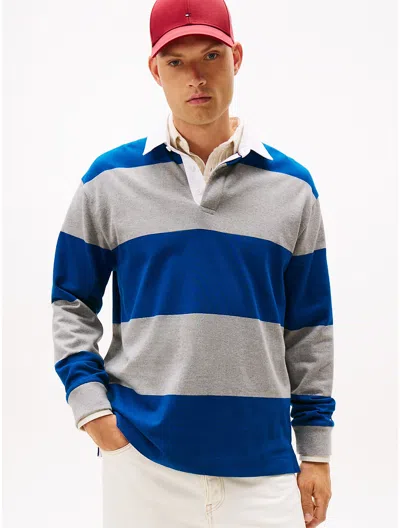 Tommy Hilfiger Classic Rugby Polo In Blue