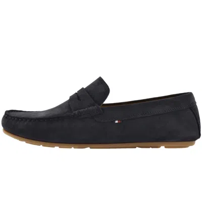 Tommy Hilfiger Classic Suede Driver Shoes Navy