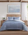 Tommy Hilfiger Classic Texture Cotton Comforter Set In Blue