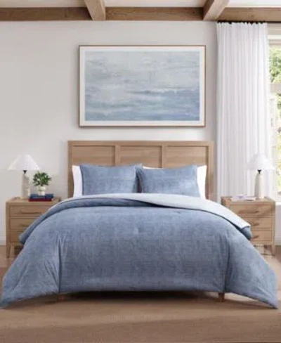Tommy Hilfiger Classic Texture Cotton Comforter Set In Blue
