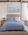 Tommy Hilfiger Classic Texture Cotton Duvet Cover Set In Blue