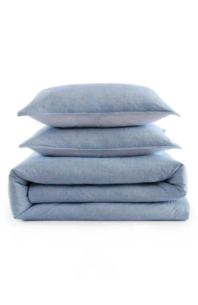 Tommy Hilfiger Classic Texture Cotton Percale Comforter & Shams Set In Gray