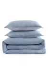 Tommy Hilfiger Classic Texture Cotton Percale Duvet Cover & Shams Set In Blue