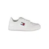 Tommy Hilfiger Classic White Lace-up Sneakers With Contrast Accents