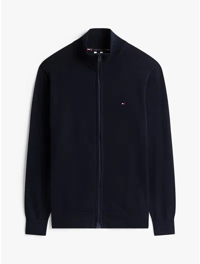 Tommy Hilfiger Classic Zip Cardigan In Blue