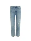 TOMMY HILFIGER CLASSICS CROPPED STRAIGHT FIT HIGH-WAISTED JEANS