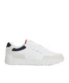 Tommy Hilfiger Elegant White Lace-up Sneakers With Contrast Detail In White