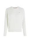 Tommy Hilfiger Soft Wool Cable C-neck Clothing In Beige Chiari E Naturali