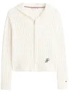 Tommy Hilfiger Co Cable Mid Gg Ls Zip Hoody Clothing In White