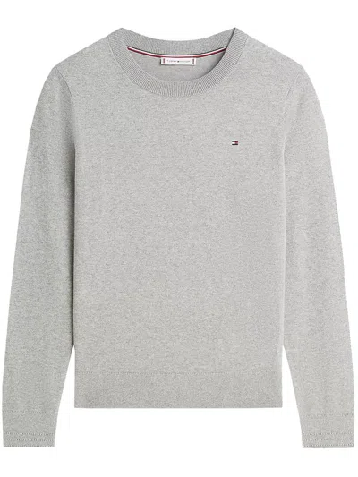 Tommy Hilfiger Co Jersey Fine Gg Ls C-nk Swt Clothing In Gray