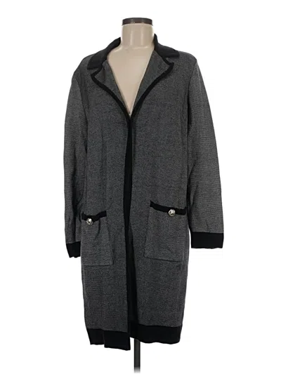 Pre-owned Tommy Hilfiger Coat In Gray