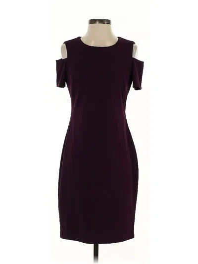 Pre-owned Tommy Hilfiger Cocktail Dress In Burgundy