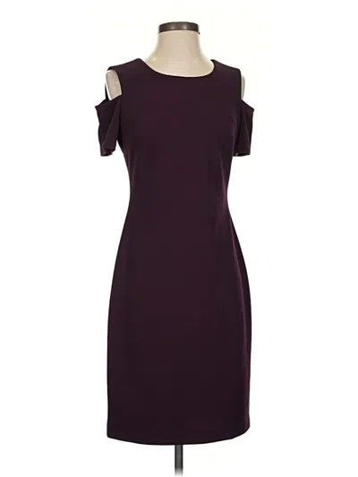Pre-owned Tommy Hilfiger Cocktail Dress In Burgundy