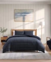 Tommy Hilfiger Cold Spring Yarn Dyed Cotton Blend Duvet Cover Set In Blue