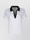 Tommy Hilfiger Collar Contrast Short Sleeves Polo In White