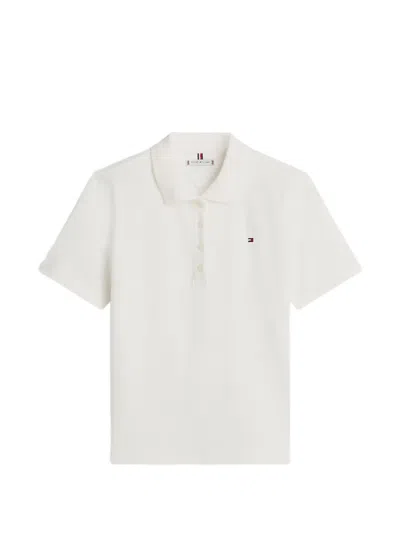 Tommy Hilfiger Collared Short-sleeve Polo Top In Multi
