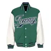 Tommy Hilfiger College Jacket Men's Letterman Jacket Ext Court Green/multi In Court Green/multi