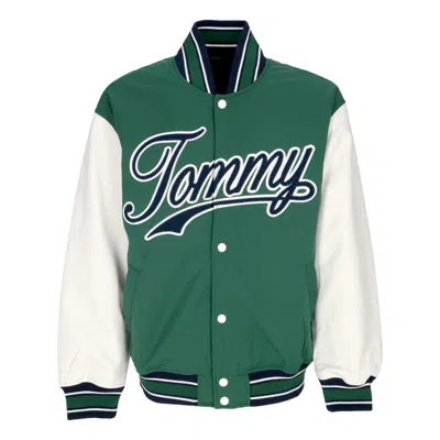 Tommy Hilfiger College Jacket Men's Letterman Jacket Ext Court Green/multi