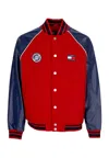 Tommy Hilfiger College Men's Vest Gme Day Varsity Jacket Arizona Red In Arizona Red