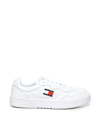 Tommy Hilfiger Color Block Sneakers With Preformed Sole In White