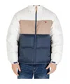 Tommy Hilfiger Color-blocked Down Jacket In Blue