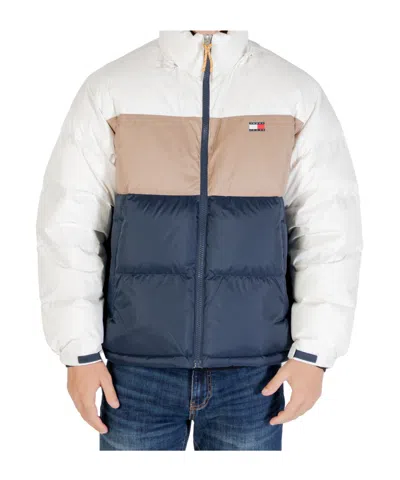 Tommy Hilfiger Color-blocked Down Jacket In Blue