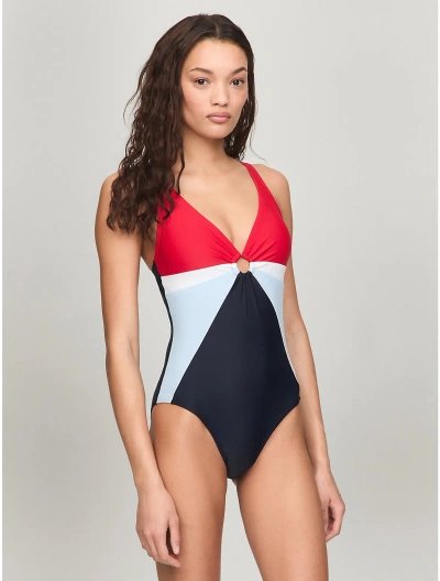 Tommy Hilfiger Colorblock Center Ring Swimsuit