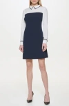 Tommy Hilfiger Colorblock Long Sleeve Dress