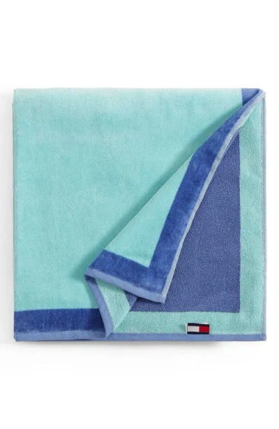 Tommy Hilfiger Colorblock Monogram Beach Towel In Multi