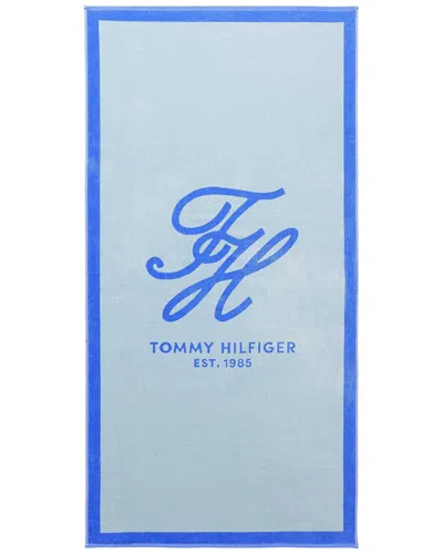 Tommy Hilfiger Colorblock Monogram Cotton Velour Beach Towel