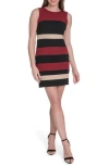 Tommy Hilfiger Colorblock Stripe Crepe Sheath Dress In Multi